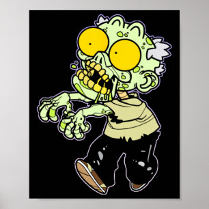 Halloween Skeleton Zombie Playful Costumes Collect Poster