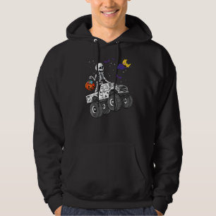 Halloween Skeleton Zombie Riding Monster Truck Vam Hoodie
