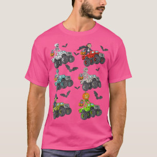 Halloween Skeleton Zombie Riding Monster Truck Vam T-Shirt