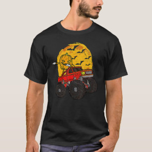 Halloween Skeleton Zombie Riding Monster Truck Vam T-Shirt