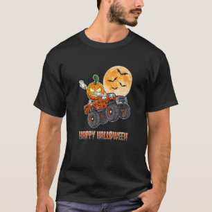 Halloween Skeleton Zombie Riding Monster Truck Vam T-Shirt
