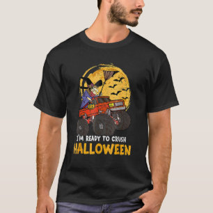 Halloween Skeleton Zombie Riding Monster Truck Vam T-Shirt
