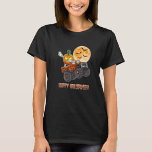 Halloween Skeleton Zombie Riding Monster Truck Vam T-Shirt