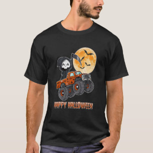 Halloween Skeleton Zombie Riding Monster Truck Vam T-Shirt