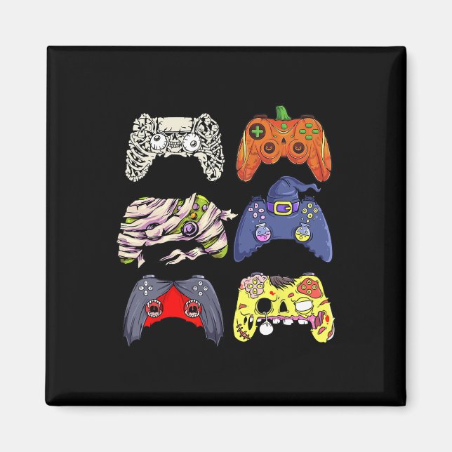 Halloween Skeleton Zombie Witch Controller Mummy B Magnet (Front)