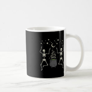 Halloween Skeletons Dance Witch Cauldron Costume W Coffee Mug