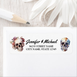 halloween skeletons gothic wedding address
