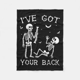 Halloween Skeletons Ive Got Your Back Costume Men  Fleece Blanket