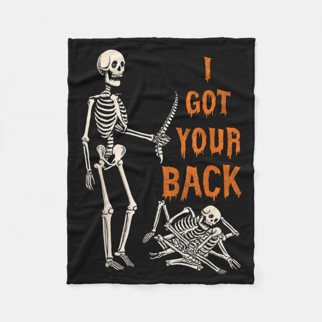 Halloween Skeletons Ive Got Your Back Costume Men  Fleece Blanket (Front)