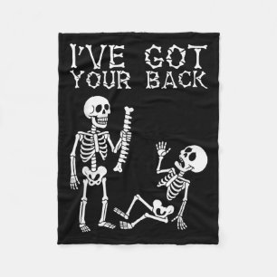 Halloween Skeletons Ive Got Your Back Costume Men  Fleece Blanket