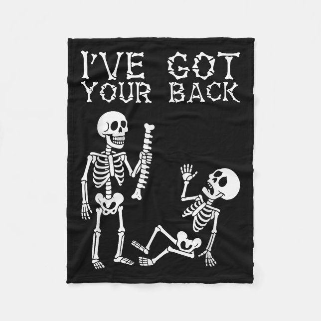 Halloween Skeletons Ive Got Your Back Costume Men  Fleece Blanket (Front)