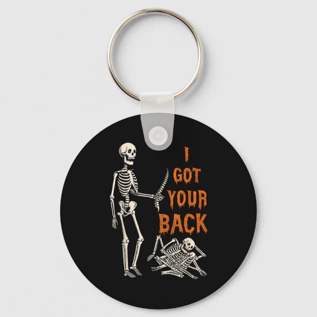 Halloween Skeletons Ive Got Your Back Costume Men  Key Ring (Front)