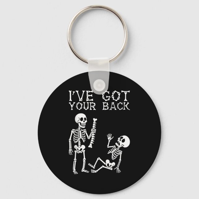 Halloween Skeletons Ive Got Your Back Costume Men  Key Ring (Front)