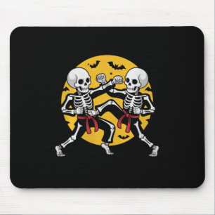 Halloween Skeletons Karate Martial Arts Premium Mouse Mat