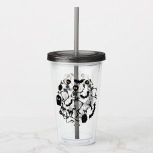 Halloween Skeletons Macabre Dance Acrylic Tumbler