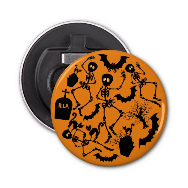 Halloween Skeletons Macabre Dance Bottle Opener (Front)