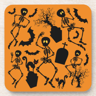Halloween Skeletons Macabre Dance Coaster