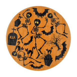 Halloween Skeletons Macabre Dance Cutting Board