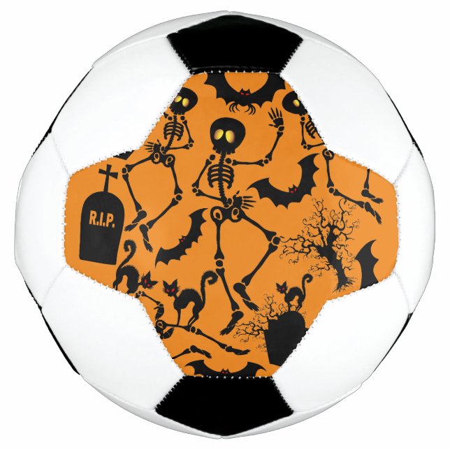Halloween Skeletons Macabre Dance Football (Front)