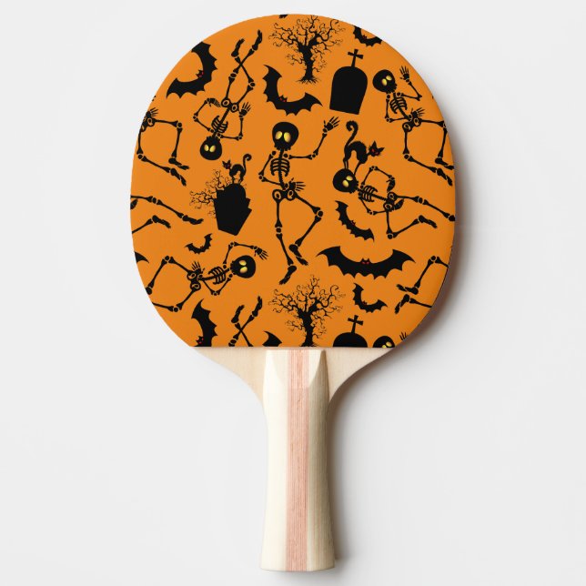 Halloween Skeletons Macabre Dance Ping Pong Paddle (Front)