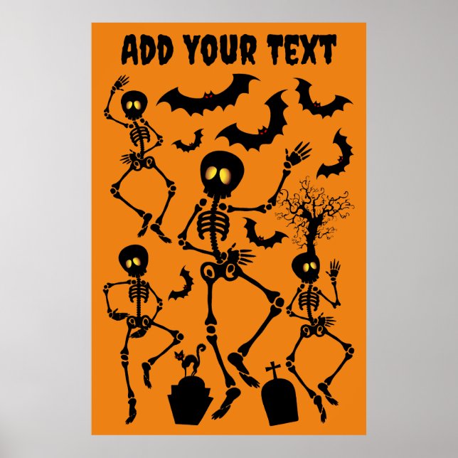 Halloween Skeletons Macabre Dance Poster (Front)