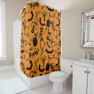 Halloween Skeletons Macabre Dance Shower Curtain