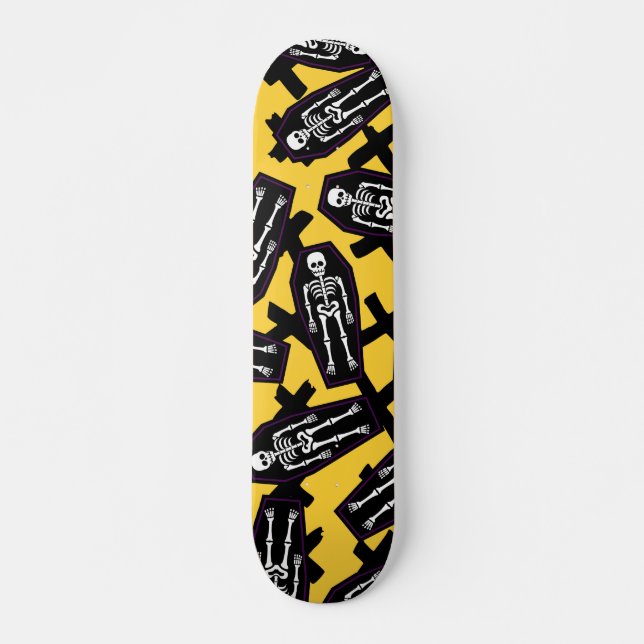 Halloween Skeletons Pattern Skateboard (Front)