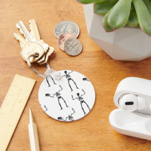 Halloween Skeletons, Trick Or Treat, Boo Key Ring