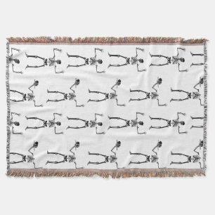 Halloween Skeletons, Trick Or Treat, Boo Throw Blanket