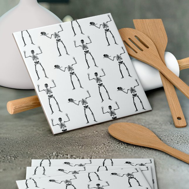 Halloween Skeletons, Trick Or Treat, Boo Tile (Creator Uploaded)