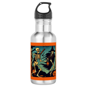 Halloween - Skeletons Woodcut 2 532 Ml Water Bottle