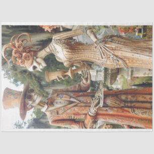 Halloween Skelton Couple Decoupage  Tissue Paper