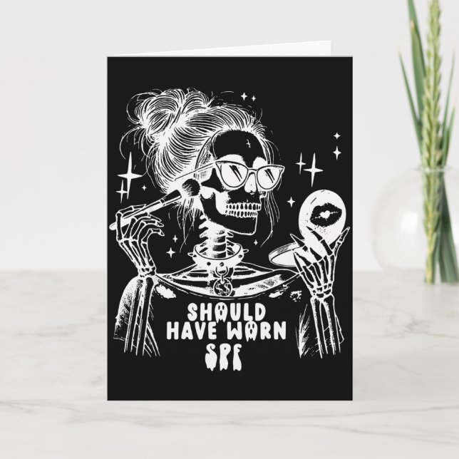 Halloween Skin Care Esthetician Skeleton Skin Esth Card (Front)