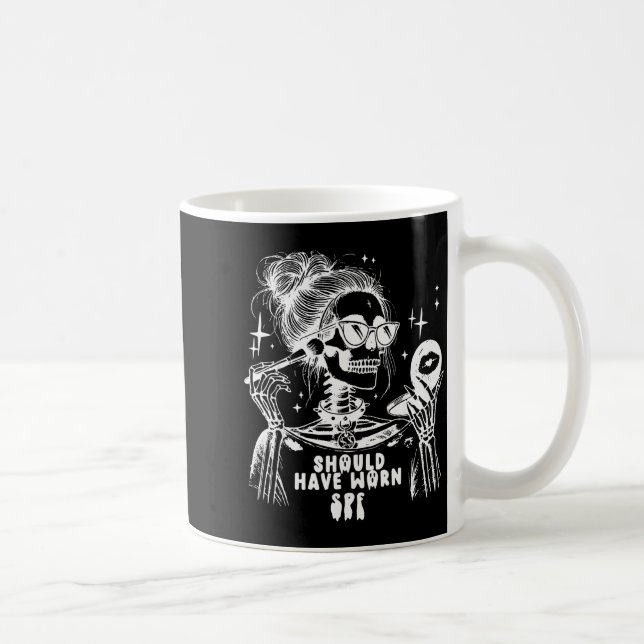 Halloween Skin Care Esthetician Skeleton Skin Esth Coffee Mug (Right)