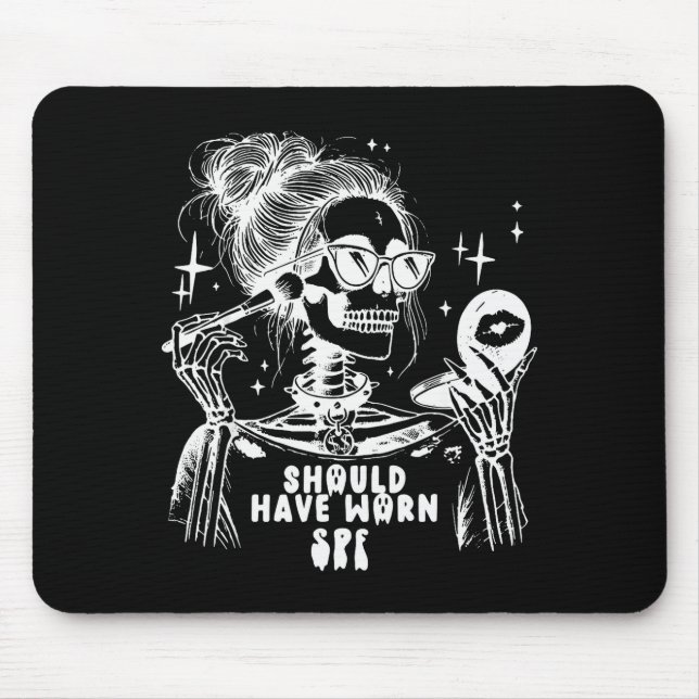 Halloween Skin Care Esthetician Skeleton Skin Esth Mouse Mat (Front)