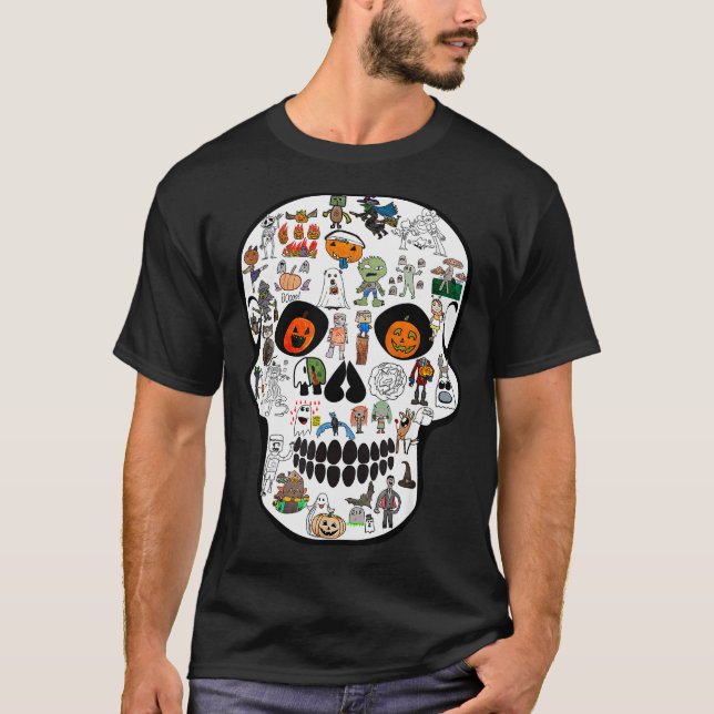 Halloween Skull 2025  T-Shirt (Front)