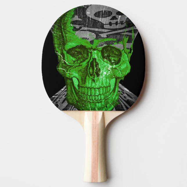 Halloween Skull #2 Ping Pong Paddle (Front)