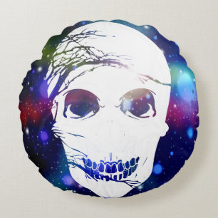Halloween Skull #4 Round Cushion