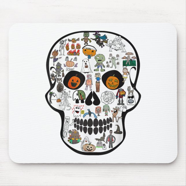 Halloween Skull 67 2025  Mouse Mat (Front)