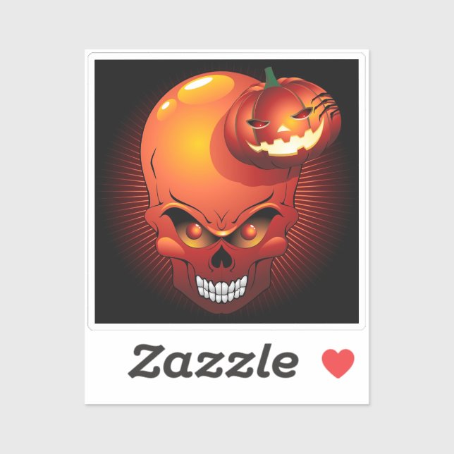 Halloween Skull and Pumpkin   (Sheet)