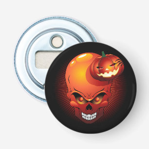 Halloween Skull and Pumpkin   Bottle Opener