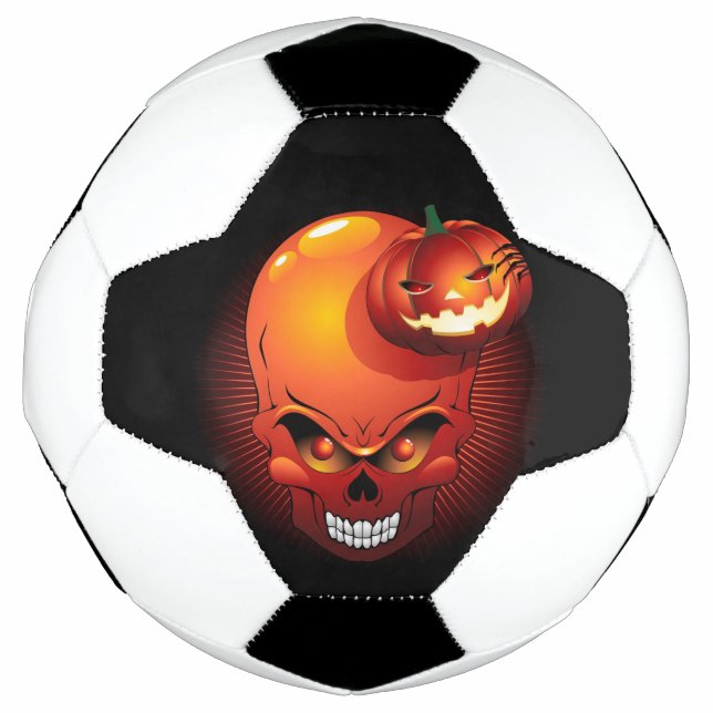 Halloween Skull and Pumpkin   Football (Front)