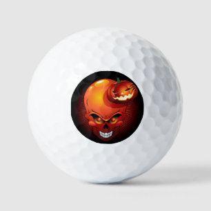 Halloween Skull and Pumpkin   Golf Balls