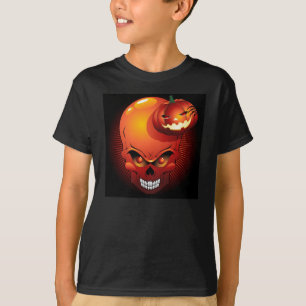 Halloween Skull and Pumpkin T-Shirt