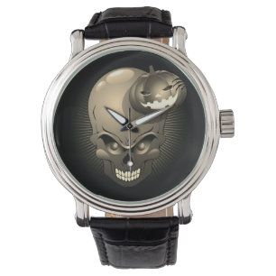 Halloween Skull and Pumpkin         Watch