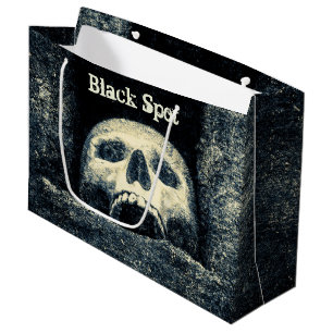 Halloween Skull Black Spot Pirate Party Large Gift Bag