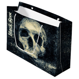 Halloween Skull Black Spot Pirate Party Large Gift Bag