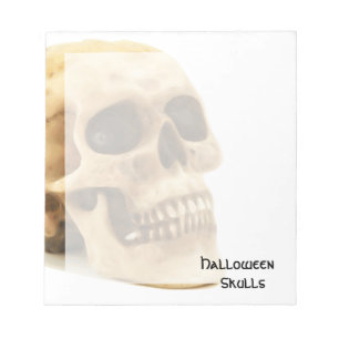 Halloween Skull Bone Notepad
