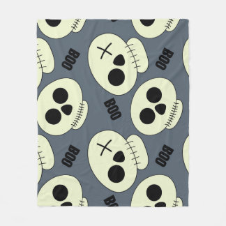 Halloween Skull, Boo Childish Design. Fleece Blanket