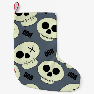 Halloween Skull, Boo Childish Design. Small Christmas Stocking